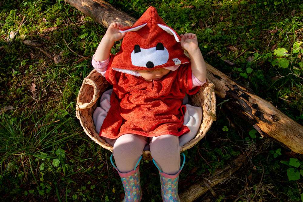 Short-Sleeve Poncho FOX - For TODDLERS