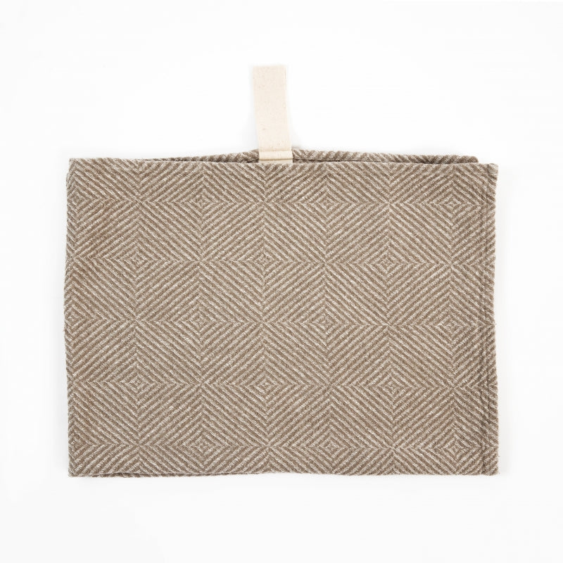 Big Linen Towel - Beige Fishbone