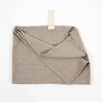 Big Linen Towel - Beige Fishbone